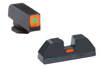 Image of Ameriglo Tritium Front and non trit rear sights, green orange GL-607