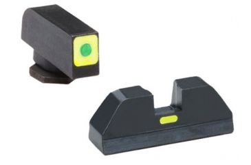 Image of Ameriglo Tritium Front and non trit rear sights, green green GL-625