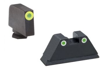 Image of Ameriglo Tritium Front Rear Tall Suppressor Set, green green GL-333