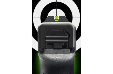 Image of AmeriGlo Tritium Night Sight Fits Glock 20,21,29,30,31,32,36, ProGlo Square Front, LumiLime and Lumi Painted Line Rear GL-615