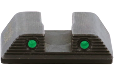 Image of AmeriGlo Tritium Rear Sights for Glock 42/43/43X/48 w/Green Tritium 2 Dot Black Outlines .256in H .165 Sq Notch, Trooper MOS fit, GL-895R