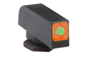 Image of Ameriglo Tritium square outline front, green orange GL-212-165-120-OR-Q