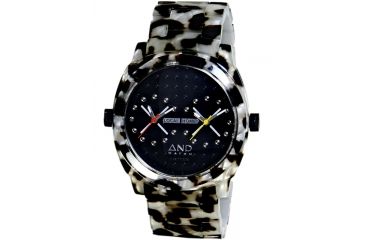 Image of AND Watch Heraclitus Black &amp; White Watch, Dual Time Zones - ADWHERACLITUS.DBK