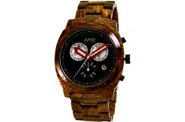 Image of AND Watch Brown Zeno Watch, 24 Hour Dial Time Zones - ADWZENO.CBK