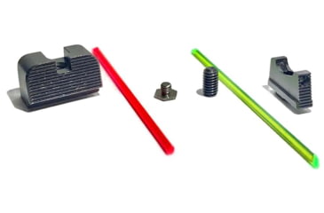 Image of Angry Bear Arms Tall Profile Fiber Optic Sights, Glock 17, 19, 22, 26, 31, 34, 45, 47, Black, ABA150