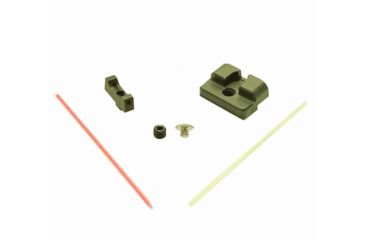 Image of Angry Bear Arms Glock RMR Cut Fiber Optic Serrated Low Profile Sight Kit, Black, Small, ABACUS
