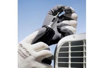 Image of Ansell Healthcare HyFlex Foam Gloves, Ansell 205573 Gray Gloves With White Liner