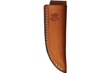 Image of Anza Micarta Clip Point Fixed Blade Knife, 6.5in Overall, 2.75in Stainless Steel Clip Point Blade, Black Micarta Handle, Brown Leather Belt Sheath, WKR2 M