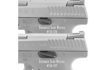 Image of Apex Tactical 116126 Enhanced Slide Release CZ P10c Black Melonite Steel Pistol