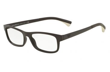 Image of Armani EA3037 Bifocal Prescription Eyeglasses 5260-52 - Matte Brown Frame