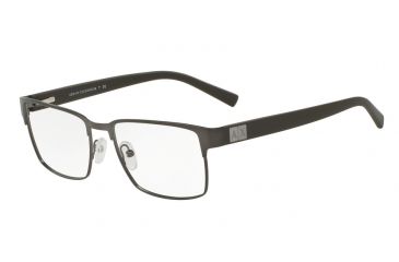Image of Armani Exchange AX1019 Progressive Prescription Eyeglasses 6089-54 - Dark Matte Gunmetal Frame