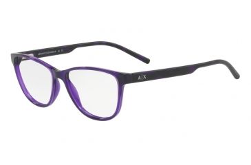 Image of Armani Exchange AX3047F Bifocal Prescription Eyeglasses 8236-54 - Transparent Purple Frame