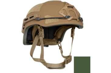 Image of ArmorSource AS-200 High Cut NIJ IIIA Fully Loaded Tactical Helmet, Cam Green, Extra Large, 200XLHCCGSU3LR3KV2