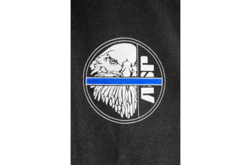 Image of ASP Blue Line T-shirt, Small, Black, 09601