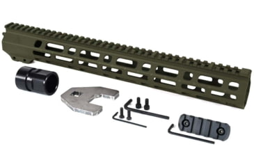 Image of AT3 Tactical SPEAR M-Lok AR-15 Free Float Handguard, 15 in, OD Green, AT3-MLOK-15-ODG