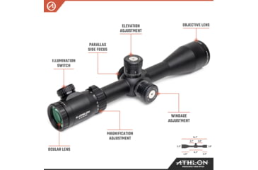 Image of Athlon Optics Argos BTR Gen II Rifle Scope, 6-24x50mm, 30mm Tube, First Focal Plane, APMR FFP IR MIL Reticle, Matte Black, 214063