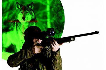 Image of ATN Aries MK390 Paladin Night Vision Rifle Scope, Black w/ Red on Green Reticle