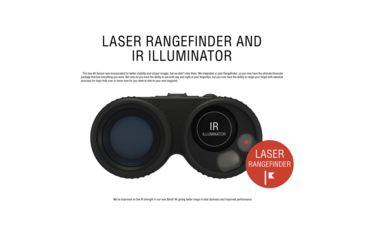 Image of ATN BinoX 4K 4-16x40mm Smart Day/Night Rangefinder Binocular, Matte, Black, DGBNBN4KLRF