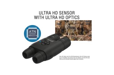 Image of ATN BinoX 4K 4-16x40mm Smart Day/Night Rangefinder Binocular, Matte, Black, DGBNBN4KLRF