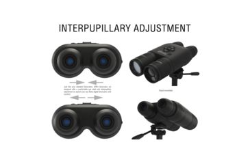Image of ATN BinoX 4K 4-16x40mm Smart Day/Night Rangefinder Binocular, Matte, Black, DGBNBN4KLRF