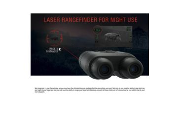 Image of ATN BinoX 4K 4-16x40mm Smart Day/Night Rangefinder Binocular, Matte, Black, DGBNBN4KLRF