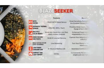 Image of ATN BlazeSeeker-207 1-8.8x Thermal Imaging Monocular 12 Micron, 256x192, Black, TIMNBLS207