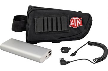 Image of ATN Extended Life Battery Pack 20,000 mAh w/microUSB cable, cap and butt stock case, Black ACMUBAT160