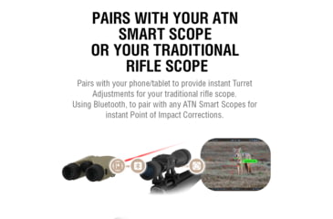 Image of ATN LRF 3000 10x42mm Roof Ballistics Laser Rangefinding Binocular, Army Brown, BN1042LRF3k