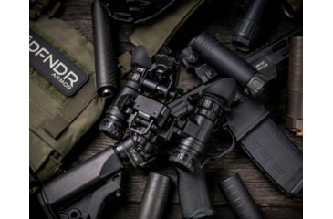 Image of ATN PS31-2 Dual Tube Night Vision Goggle/Binocular BNVD 51 FOV, Gen 2+, 60-64lp/mm - P43 Green Phosphor, Black, NVGOPS3152G