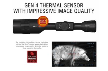 Image of ATN ThOR 4 Thermal Smart HD Rifle Scope, 1.25-5x19mm, 30mm Tube, Black, TIWST4381A