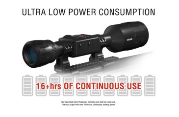 Image of ATN ThOR 4 Thermal Smart HD Rifle Scope, 1.25-5x19mm, 30mm Tube, Black, TIWST4381A