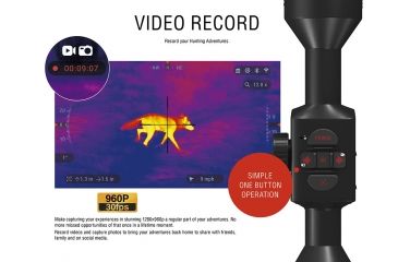 Image of ATN ThOR 4 Thermal Smart HD Rifle Scope, 1.25-5x19mm, 30mm Tube, Black, TIWST4381A