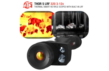 Image of ATN Thor 5 LRF 3-12x 320x240 12 Micron Smart HD Thermal Rifle Scope, 30mm Tube w/ Gen 5 Sensor, Multiple Patterns &amp; Color Options Reticle, Black, TIWST5319LRF