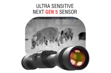 Image of ATN Thor 5 LRF 2-16x 640x480 12 Micron Smart HD Thermal Rifle Scope, 30mm Tube w/ Gen 5 Sensor, Multiple Patterns &amp; Color Options Reticle, Black, TIWST5625LRF