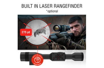 Image of ATN Thor 5 LRF 2-16x 640x480 12 Micron Smart HD Thermal Rifle Scope, 30mm Tube w/ Gen 5 Sensor, Multiple Patterns &amp; Color Options Reticle, Black, TIWST5625LRF