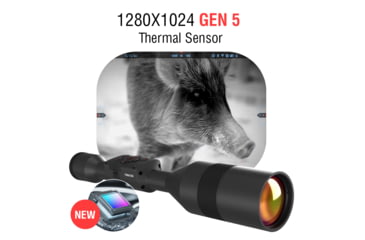Image of ATN Thor 5 XD LRF 2-20x 1280x1024 12 Micron Smart HD Thermal Rifle Scope, 30mm Tube w/ Xtreme Definition 1.3 Megapixel Sensor, Multiple Patterns &amp; Color Options Reticle, Black, TIWST51250LRF