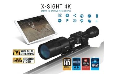 Image of ATN X-Sight 4K Buckhunter Daytime Rifle Scope, 3-14x50mm, 30mm Tube, First Focal Plane, Multiple Reticles, Black, DGWSXS3144KB