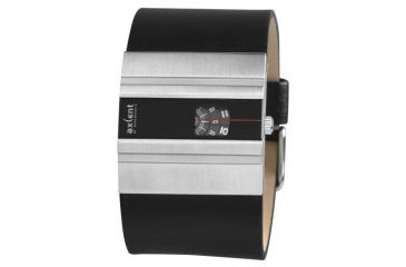 Image of Axcent Spinner Watch, Black Strap, Black Face, Red Hand X66002-637