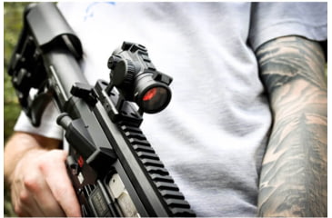 Image of Axeon 2218667 MDSR1 W/Riser 1x 20mm 2 MOA Red Dot Black