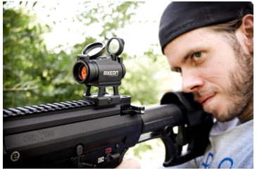 Image of Axeon 2218667 MDSR1 W/Riser 1x 20mm 2 MOA Red Dot Black