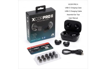 Image of AXIL XCOR Pro II Ear Plugs, Black, Adjustable, XCOR-PRO-II