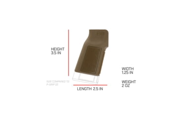 Image of B5 Systems P-Grip 22 K, Wolf Grey, PGR-1676