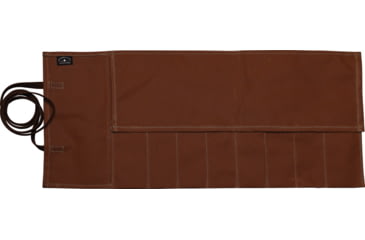 Image of Badger Claw Outfitters 8-Pocket Canvas Knife Roll, Brown, KNIFE-ROLL-8-POCKET