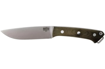 Image of Bark River Fox River Fixed Blade Knife, 4in, A2 Tool Steel, Drop Point Blade, Satin, Green Canvas Micarta Handle, 01-113MGC
