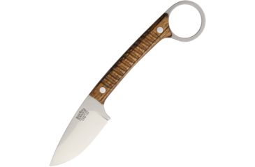 Image of Bark River Ringtail Bocote Fixed Blade Knife, 2.5in, CPM 154 Steel, Standard Edge, Satin, Brown, Bocote Wood Handle BA06142WB