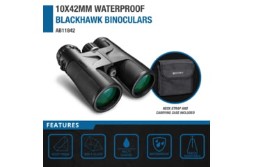 Image of Barska 10x42 WP Blackhawk,Bak-4,Green Lens, Clam AB11843