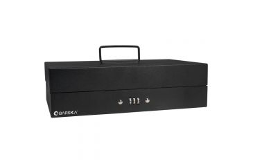 Image of Barska 12in. Cash Box, 6 Compartment Tray w/ Money Clip, Closed CB11794