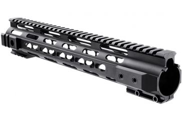 Image of Barska 12 in AR Quad Rail w/ Key Mold System, KeyMod Mounting Slots, Free Floating Design, Black AW12688