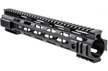 Image of Barska 12 in AR Quad Rail w/ Key Mold System, KeyMod Mounting Slots, Free Floating Design, Black AW12688
