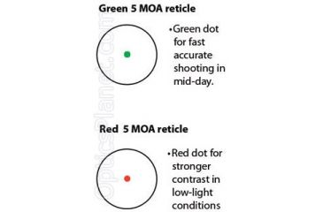 Image of Barska Barska 25mm DC Red Dot Scope Reticles
